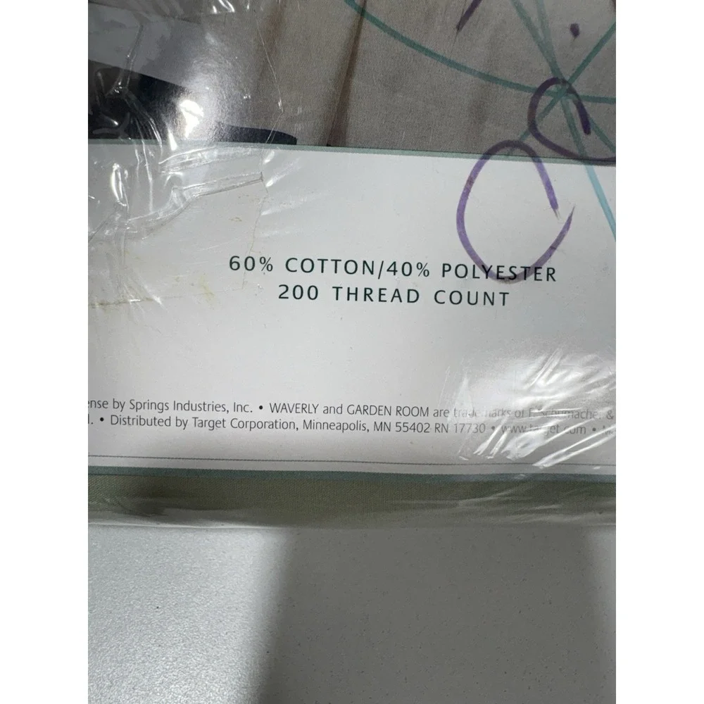 Waverly Garden Room Cal King‎ sheet set Solid Green 200 thread count Vintage New
